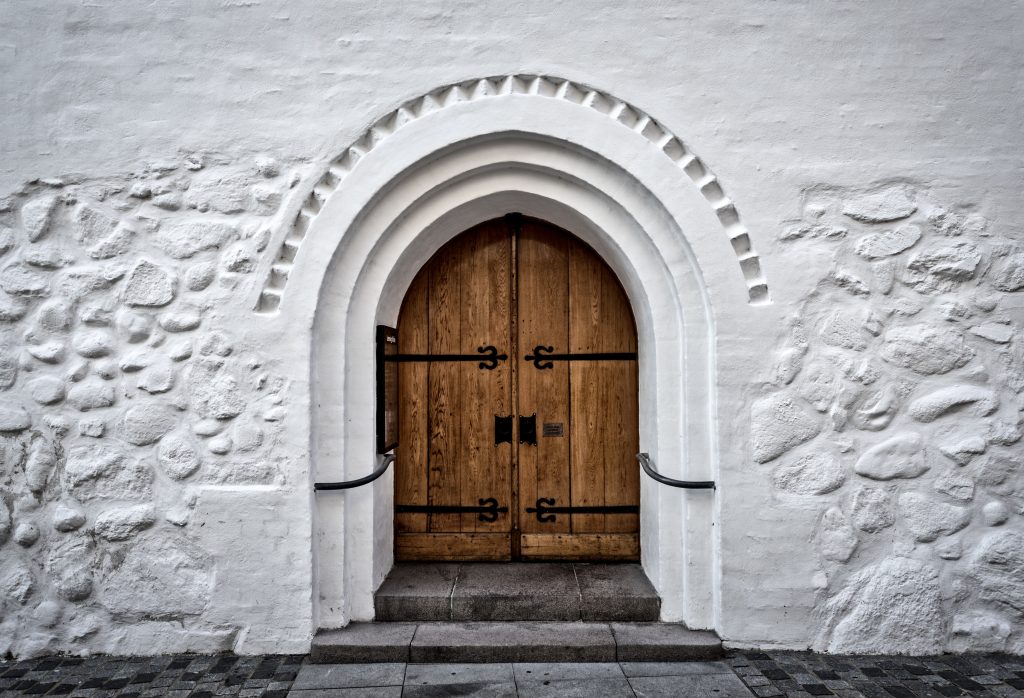 door of church