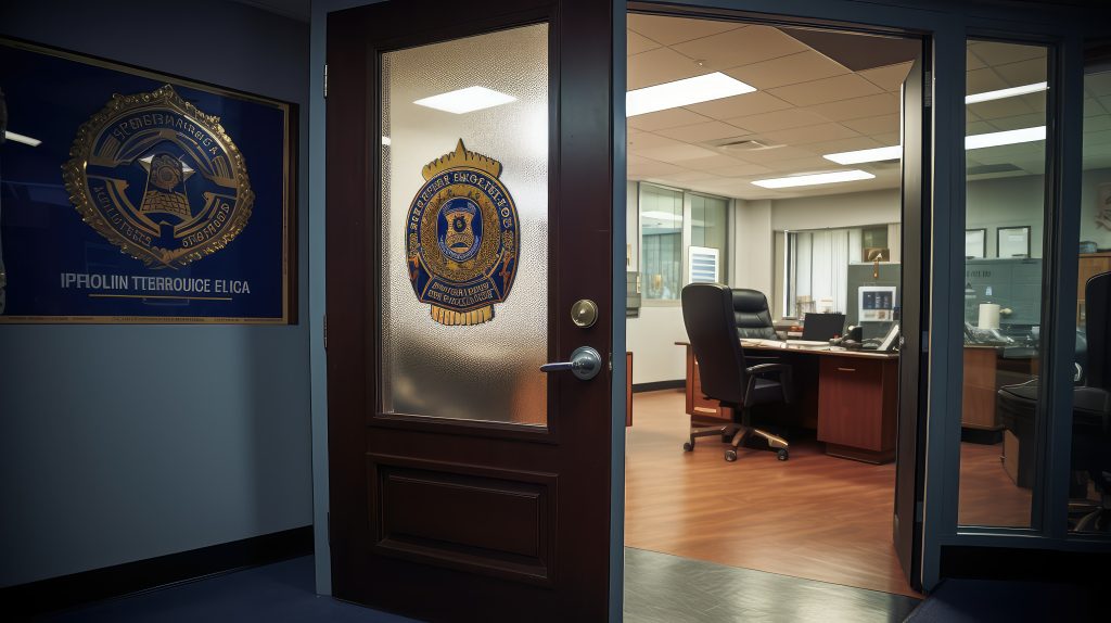 pane police door